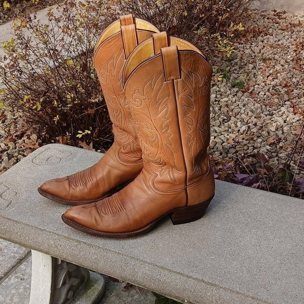 JUSTIN Womens Western Boots Sz 9.5B 2521 Honey Color - Picture 5 of 12